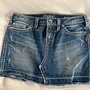 Silver Jeans Denim Mini Skirt